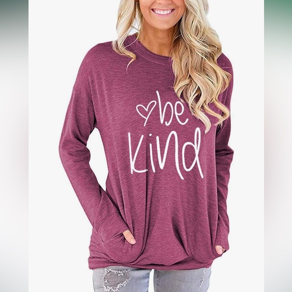 "Be Kind" Tee Shirt in Purple, Size Small, GUC - Picture 1 of 13